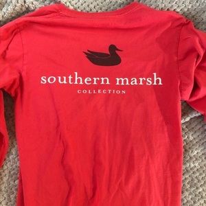 Red Southern Marsh Long Sleeve Shirt